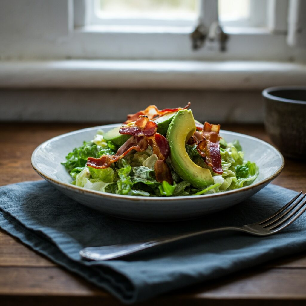Creamy Avocado and Bacon Salad