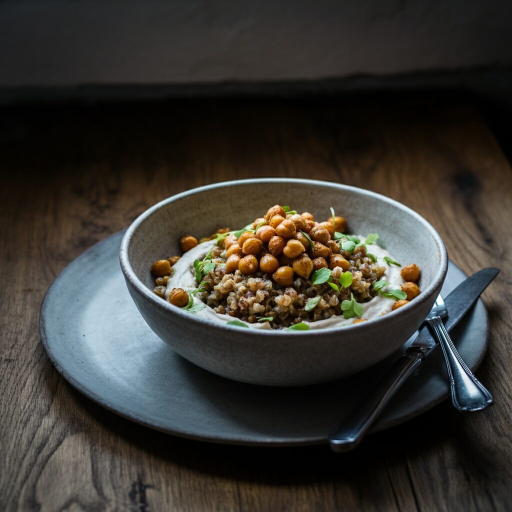 Crispy Chickpea Grain Bowl
