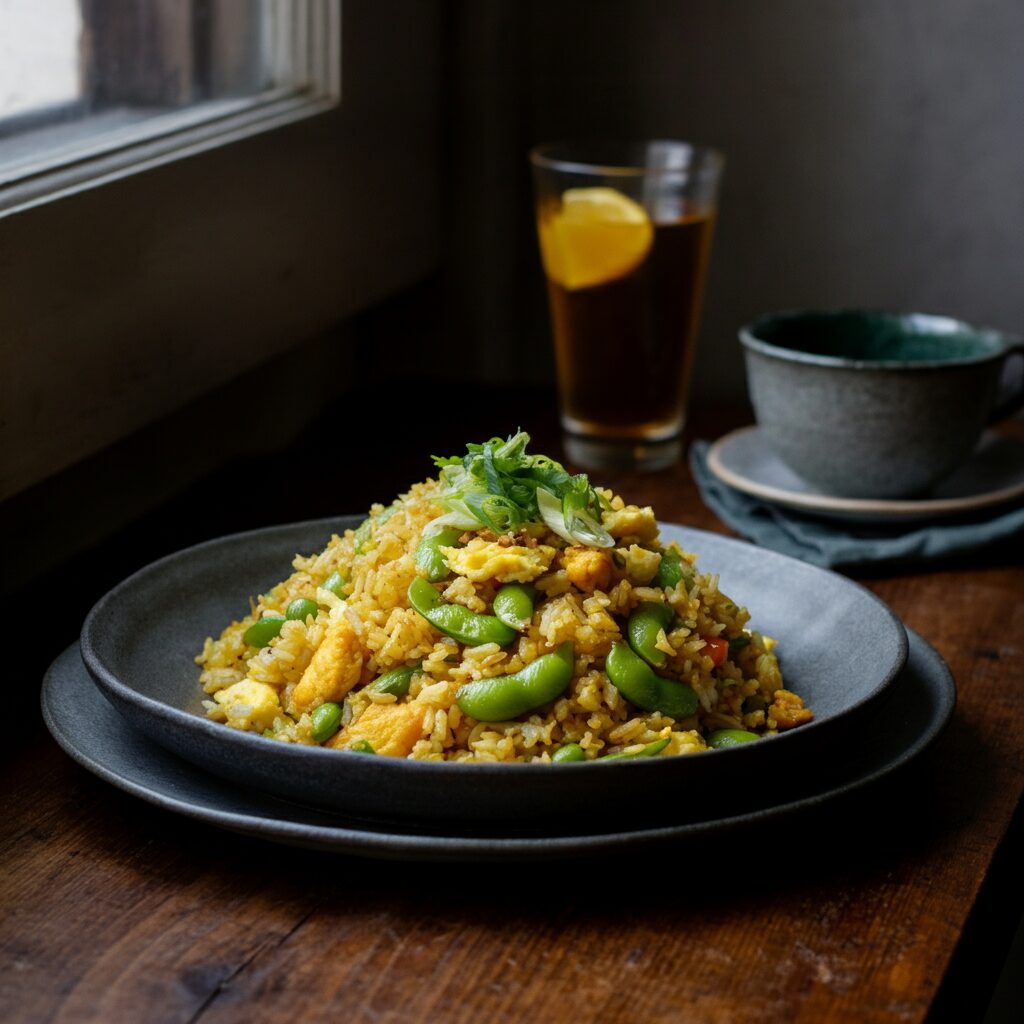 Golden Turmeric & Edamame Fried Rice