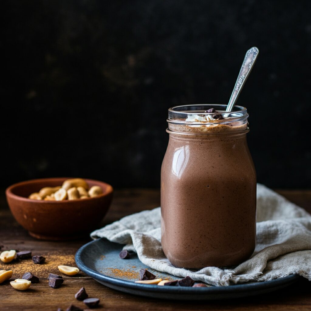 High Fiber & Protein Peanut Butter Chocolate Smoothie