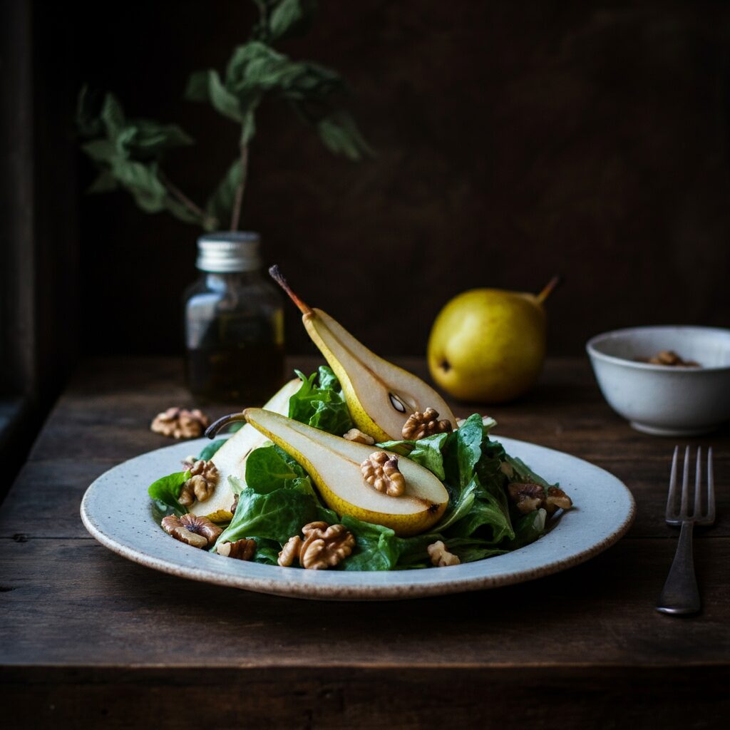 Pear and Walnut Autumn Salad