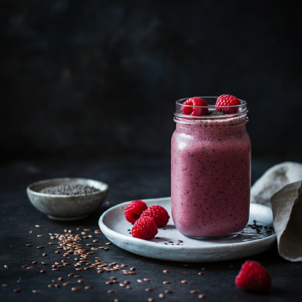 Raspberry and Flaxseed Smoothie