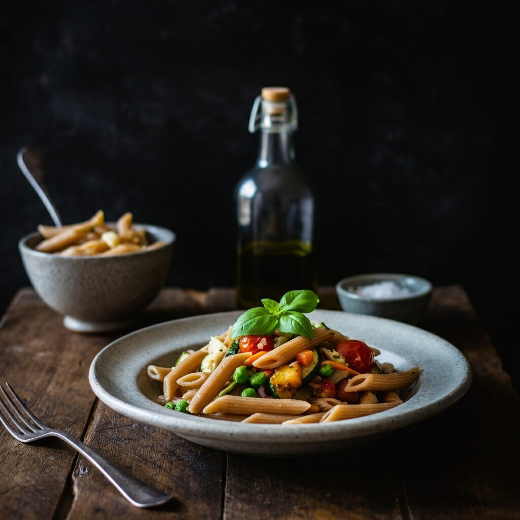 Whole Grain Pasta with Garden Veggies