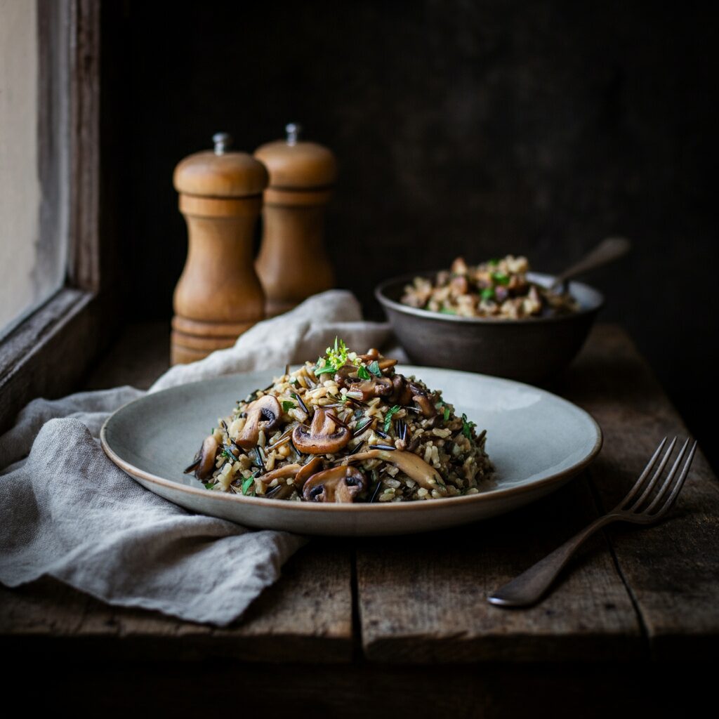 Wild Rice and Mushroom Pilaf